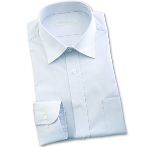 ワイシャツ 長袖／CYGNUS 形態安定・長袖ドレスシャツ・ワイドカラー・メンズ（グレー・シャドーストライプ）（まとめ割／1枚3600円・2枚6500円）