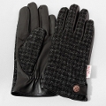 Harris Tweed 羊革(甲部ウール)手袋・タッチパネル対応 メンズ