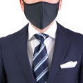 抗ウイルスマスク FICCE【メール便 ネコポス】 メンズ フリーサイズ 制菌加工素材 日本製 洗濯OK スーツ姿に似合うマスク